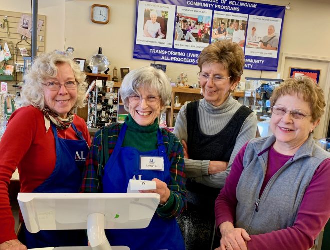 Working in our Thrift & Gift Shop